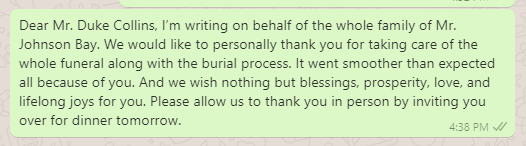  Appreciation Message For Financial Support For Burial Copy