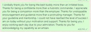 Thankyou Message to Boss for Encouragement and Motivation