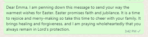 Easter messages for colleagues