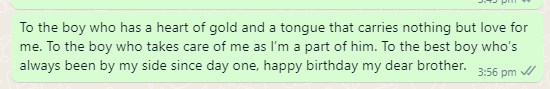 Birthday wish message for brother