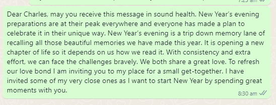 New  Eve together message